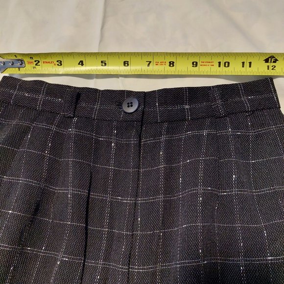 Plaid Wide-Leg Trousers, Made In Japan, Size XS/2 - Picture 6 of 9